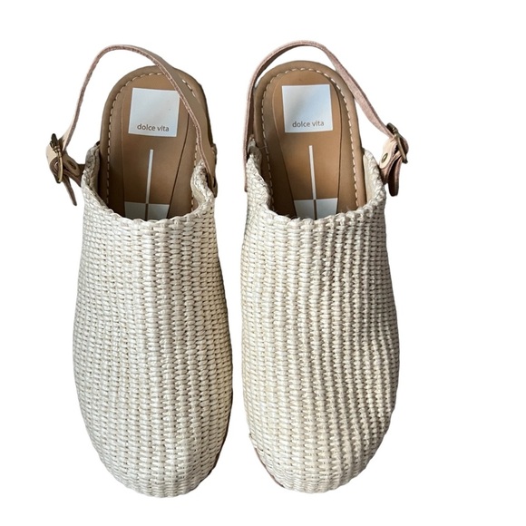 Dolce Vita Carlee Clogs in Tann/Natural Raffia Size 9 - Picture 13 of 15